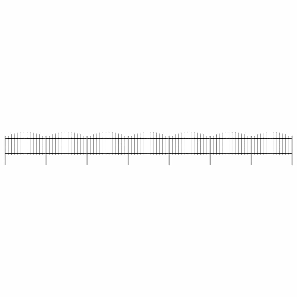 vidaXL Gard de grădină cu vârf tip suliță din oțel 1248x150 cm, negru