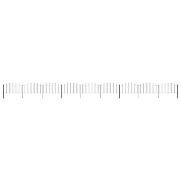 vidaXL aiapiire odaotsaga, terasest, 1506 x 150 cm, must
