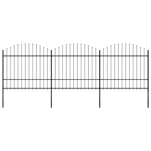 vidaXL aiapiire odaotsaga, terasest, 504 x 175 cm, must