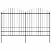 vidaXL aiapiire odaotsaga, terasest, 337 x 200 cm, must