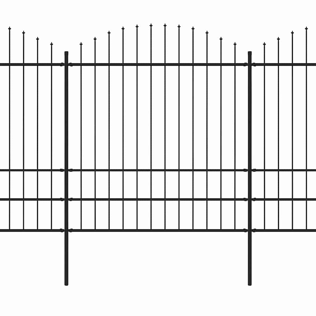 Thumbnail - vidaXL Gartenzaun mit Speerspitze Stahl 892,5 x 200 cm Schwarz