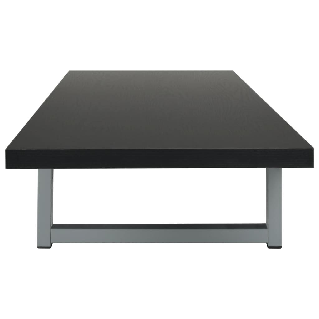 vidaXL Kopalniško pohištvo črne barve 160x40x16,3 cm