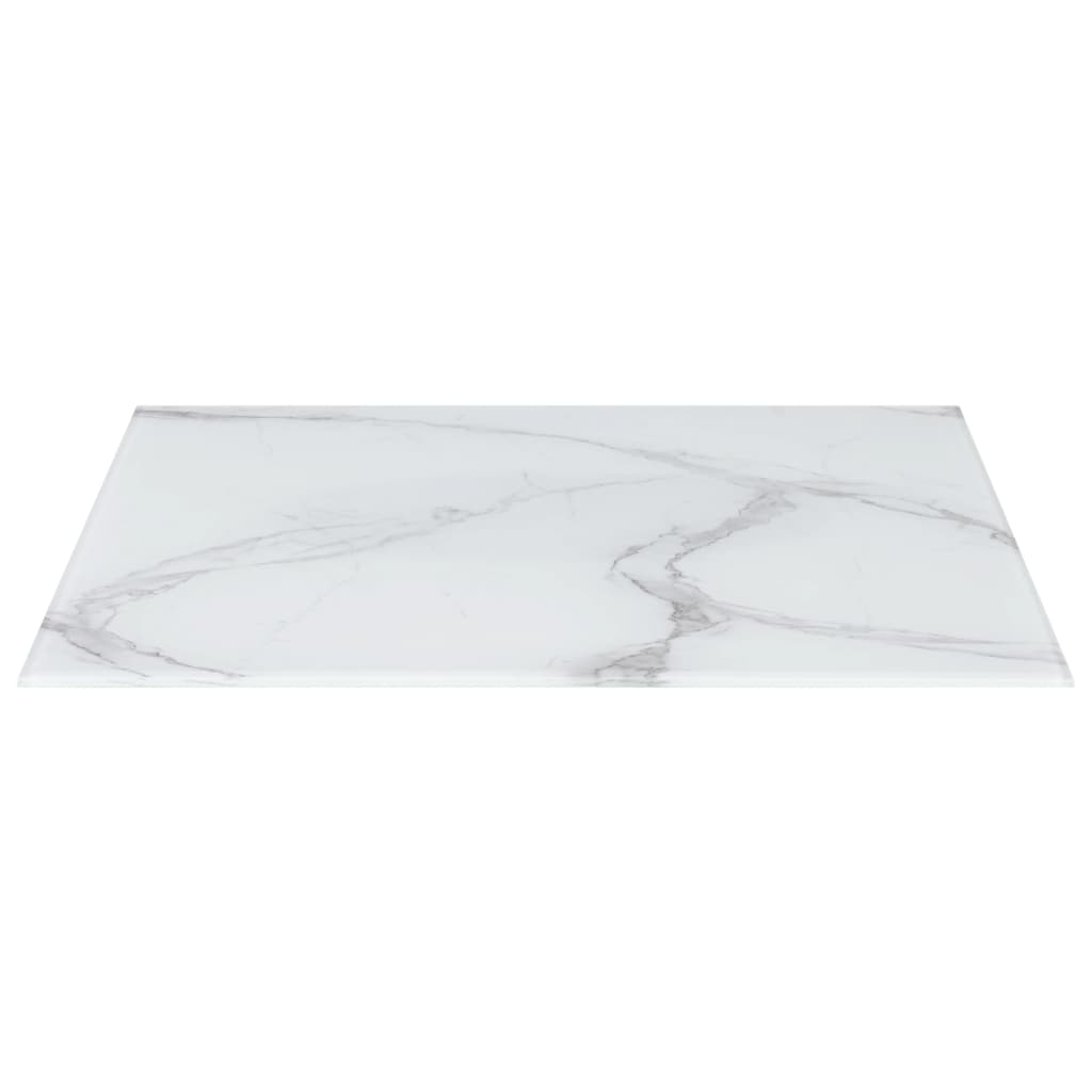 vidaXL fehér téglalap alakú márvány textúrájú üveg asztallap 120x65 cm