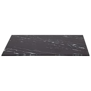 vidaXL Tablero mesa rectangular vidrio textura m&aacute;rmol negro 100x62 cm