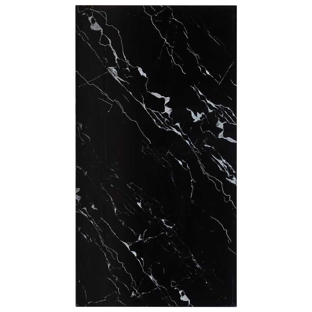 vidaXL Blat masă negru 120x65cm sticlă textură marmură dreptunghiular 