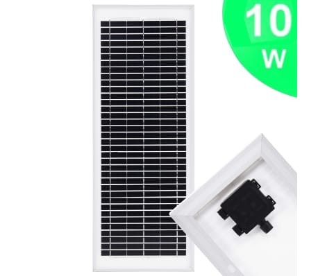 vidaXL Solární panel 10 W polykrystalický hliník a bezpečnostní sklo