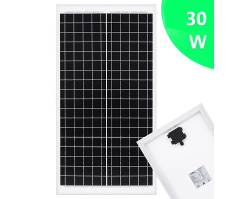 vidaXL Panel solar policristalino aluminio y vidrio de seguridad 30 W