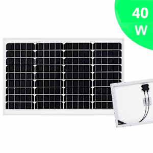 vidaXL Solpanel 40 W monokristallin aluminium och s&auml;kerhetsglas