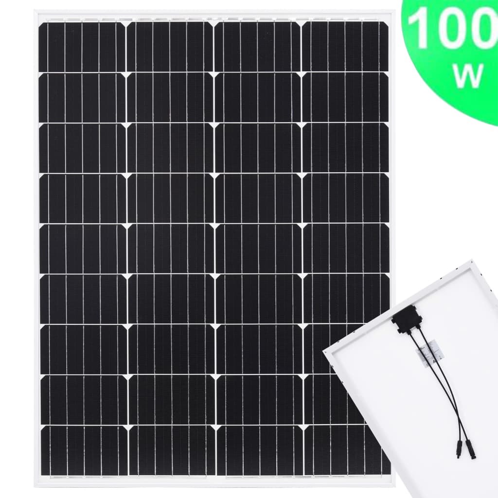 

vidaXL Zonnepanelen 2 st 100 W monokristallijn aluminium en glas