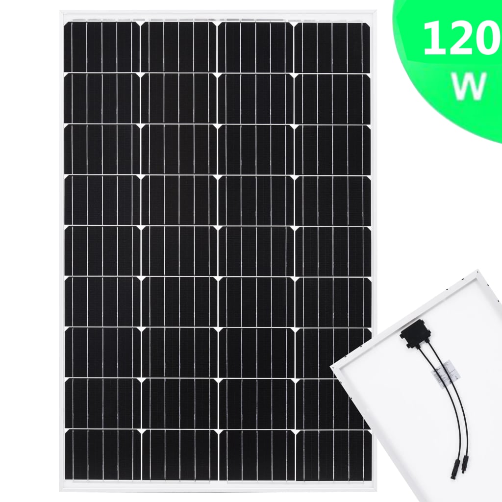 

vidaXL Zonnepaneel 120 W monokristallijn aluminium en veiligheidsglas