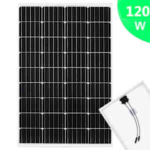 vidaXL Solpanel 120 W monokristallin aluminium och s&auml;kerhetsglas