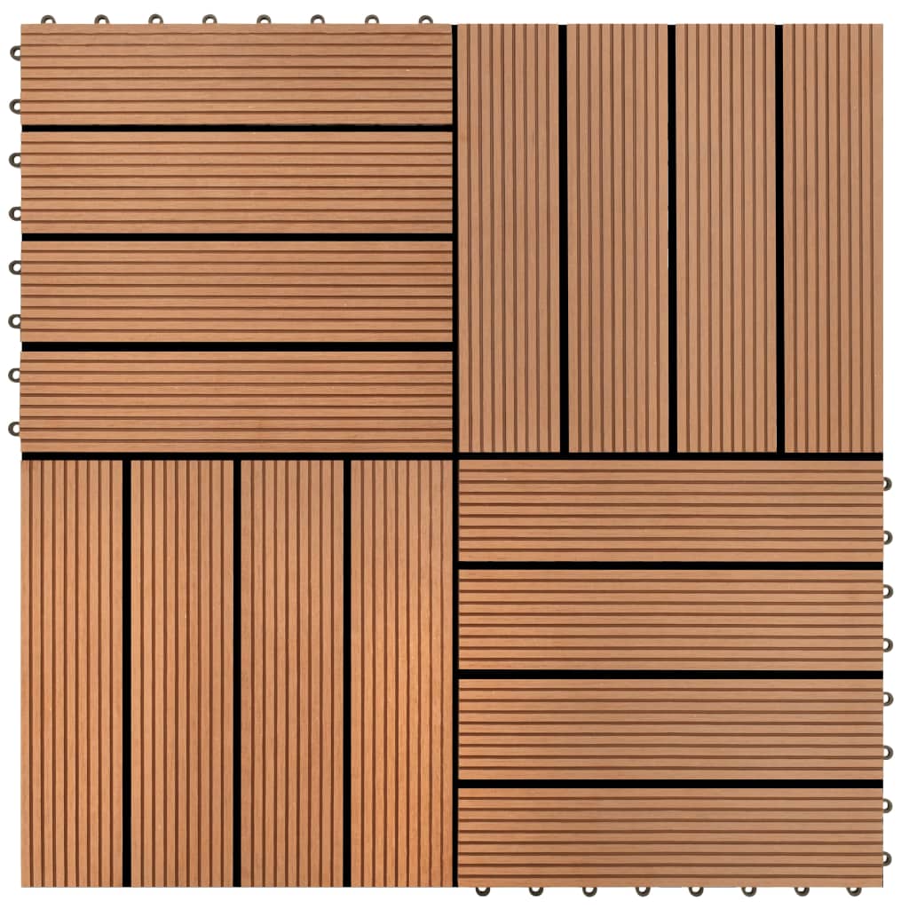 Bilde av Vidaxl Terrassebord 22 Stk 30x30cm 2 Kvm Wpc Brun