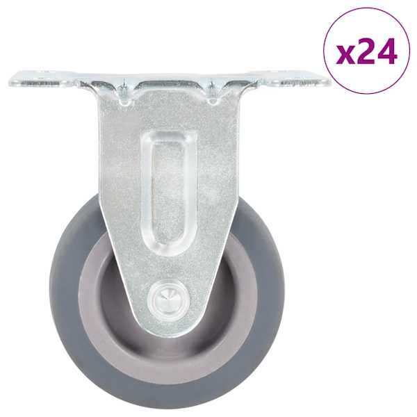 vidaXL 24 tk fikseeritud rattad 50 mm