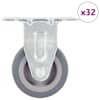 vidaXL 32 tk fikseeritud rattaid 50 mm