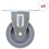 vidaXL fikseeritud rattad, 8 tk, 75 mm