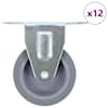 vidaXL fikseeritud rattad, 12 tk, 75 mm