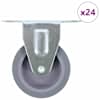 vidaXL 24 tk fikseeritud rattad 75 mm
