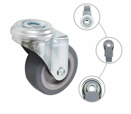 vidaXL Roți pivotante cu gaură pentru șurub, 16 buc., 50 mm