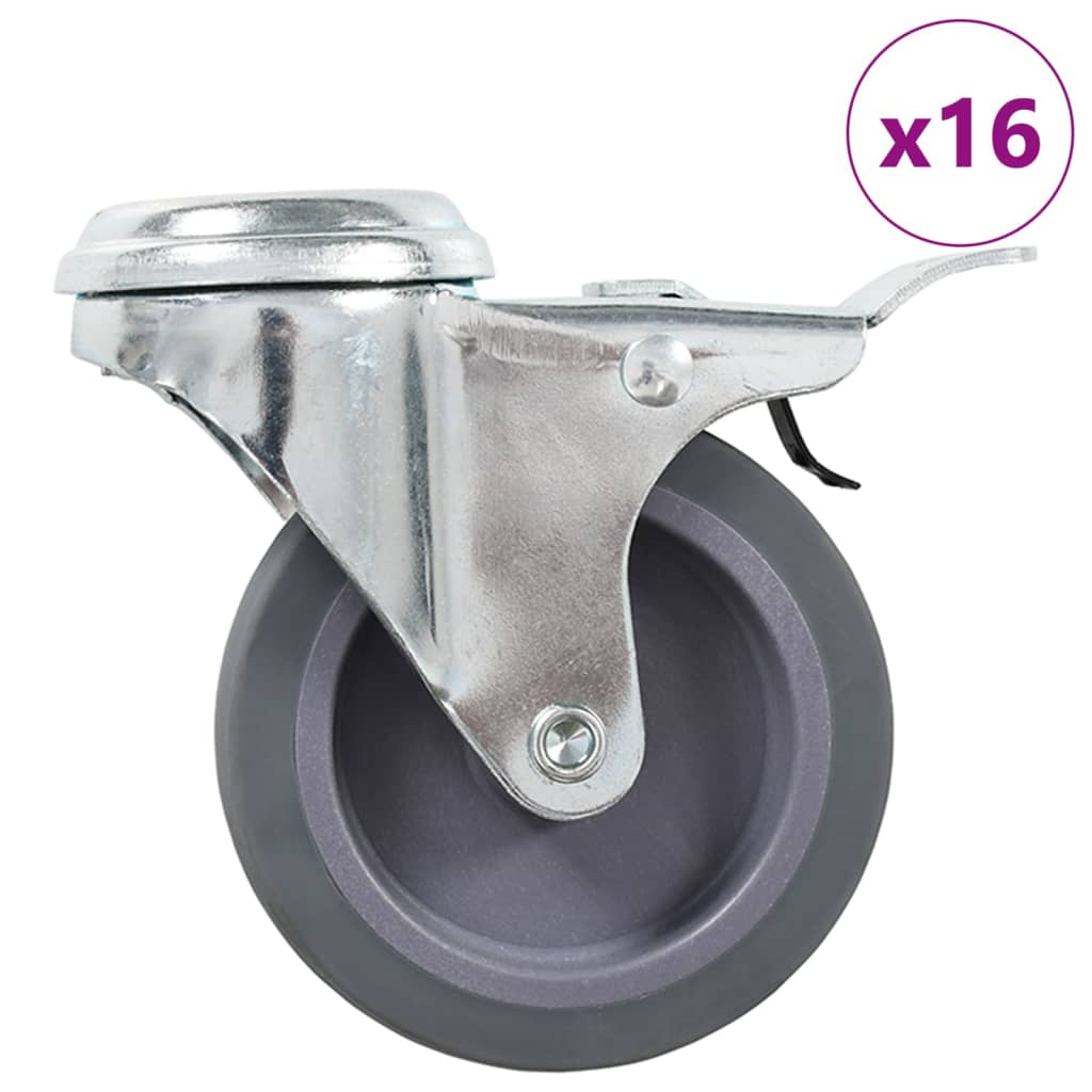 vidaXL 16 ks otočná kolečka s otvorem pro šroub 75 mm