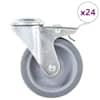 vidaXL poldiaukudega p&ouml;&ouml;rlevad rattad, 24 tk, 100 mm
