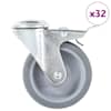 vidaXL poldiaukudega p&ouml;&ouml;rlevad rattad, 32 tk, 100 mm
