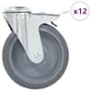 vidaXL poldiaukudega p&ouml;&ouml;ratavad m&ouml;&ouml;blirattad 12 tk, 125 mm