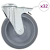 vidaXL poldiaukudega p&ouml;&ouml;ratavad m&ouml;&ouml;blirattad 32 tk, 125 mm