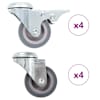 vidaXL poldiaukudega p&ouml;&ouml;rlevad rattad, 8 tk, 50 mm