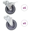 vidaXL poldiaukudega p&ouml;&ouml;ratavad m&ouml;&ouml;blirattad 12 tk, 75 mm