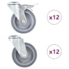 vidaXL poldiaukudega p&ouml;&ouml;rlevad rattad, 24 tk, 100 mm