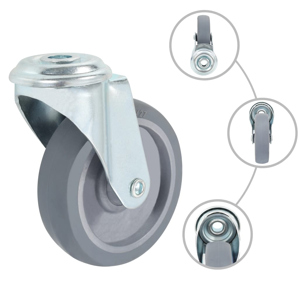 

vidaXL 32 st Zwenkwielen met boutgaten 100 mm