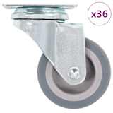 vidaXL 36 pcs rodas giratórias 50 mm