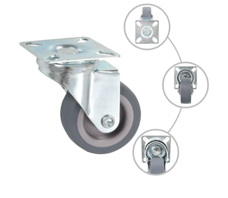 vidaXL 48 pcs Swivel Casters 50 mm