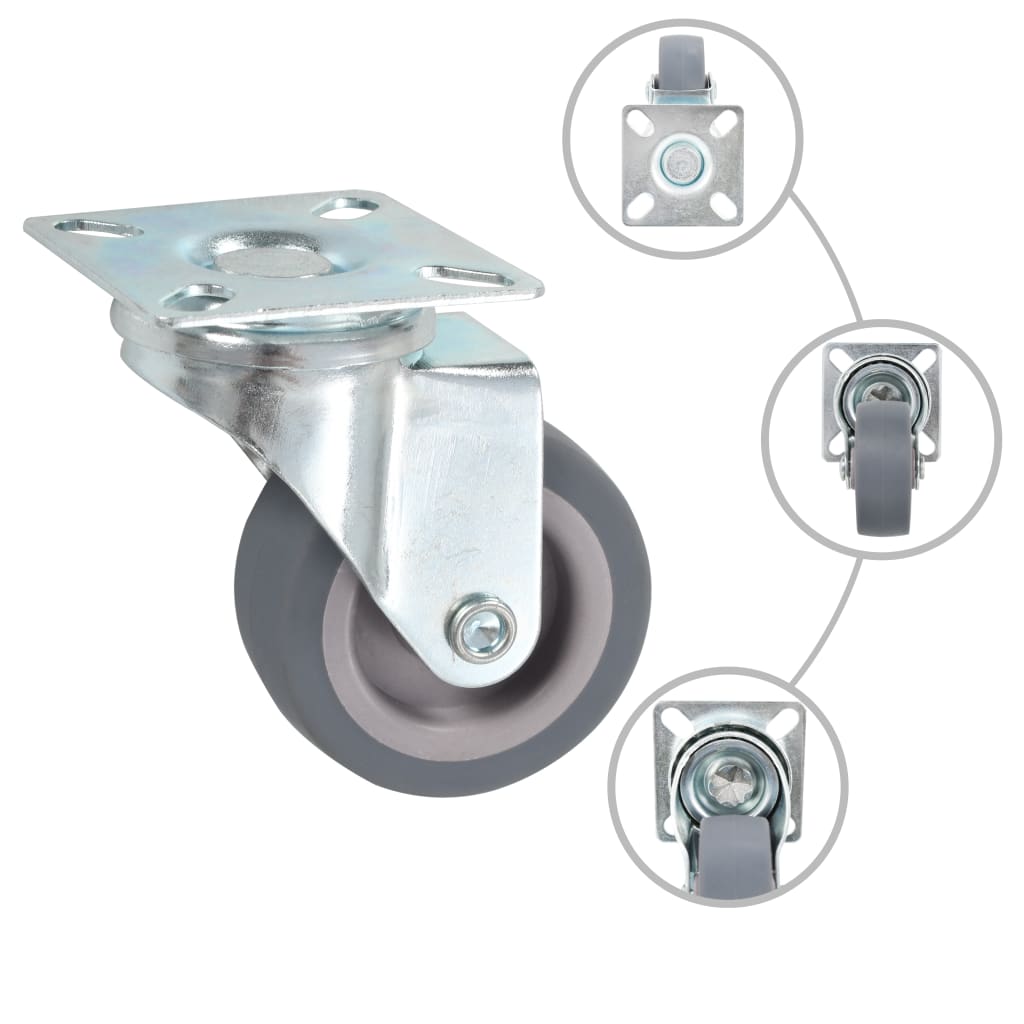 vidaXL 72 st Zwenkwielen 50 mm afbeelding