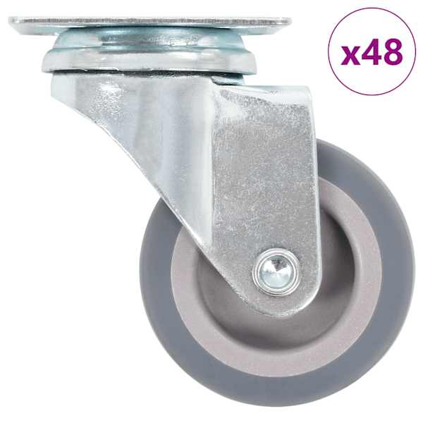 vidaXL 48 tk p&ouml;&ouml;rlevad rattad 50 mm