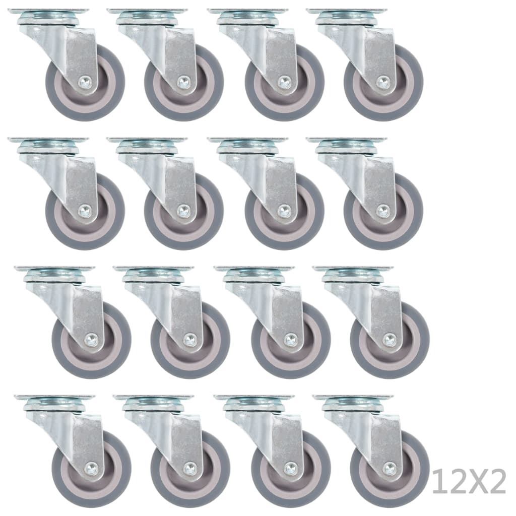 vidaXL 48 pcs Roulettes pivotantes 50 mm