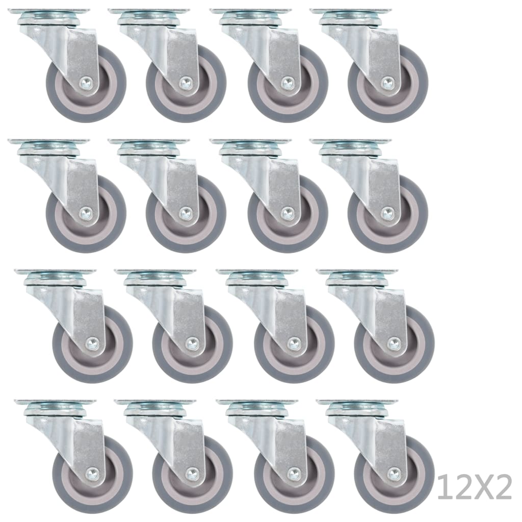 vidaXL 48 st Zwenkwielen 50 mm afbeelding