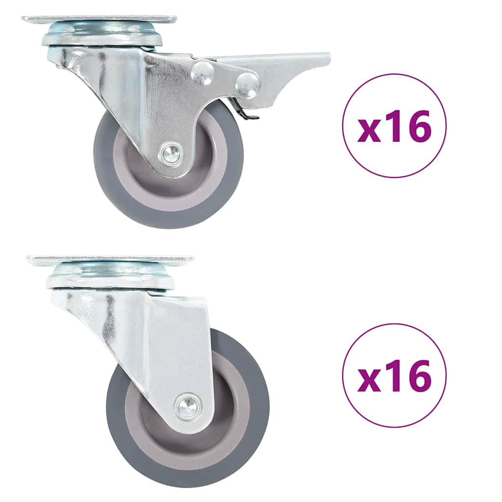 vidaXL 32 ks otočná kolečka 50 mm