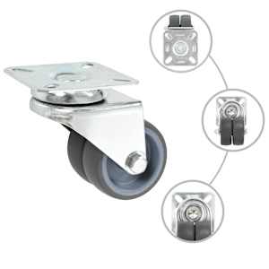 vidaXL 32 pcs Twin-wheel Swivel Casters 50 mm