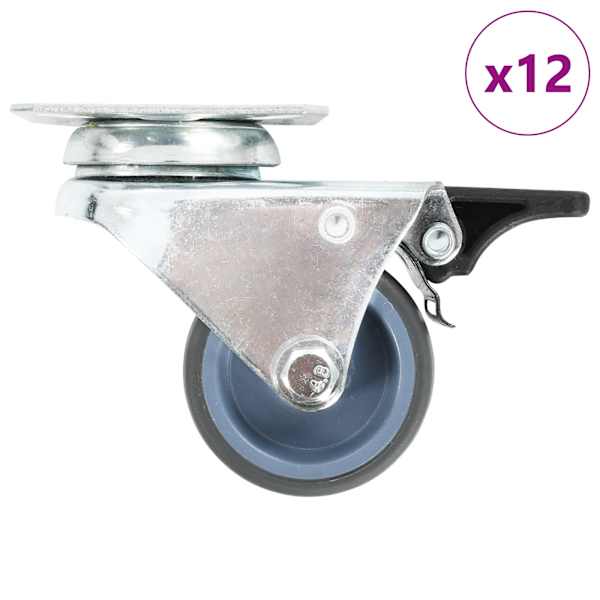 vidaXL 12 tk topelrattaga p&ouml;&ouml;rlevad rattad 50 mm