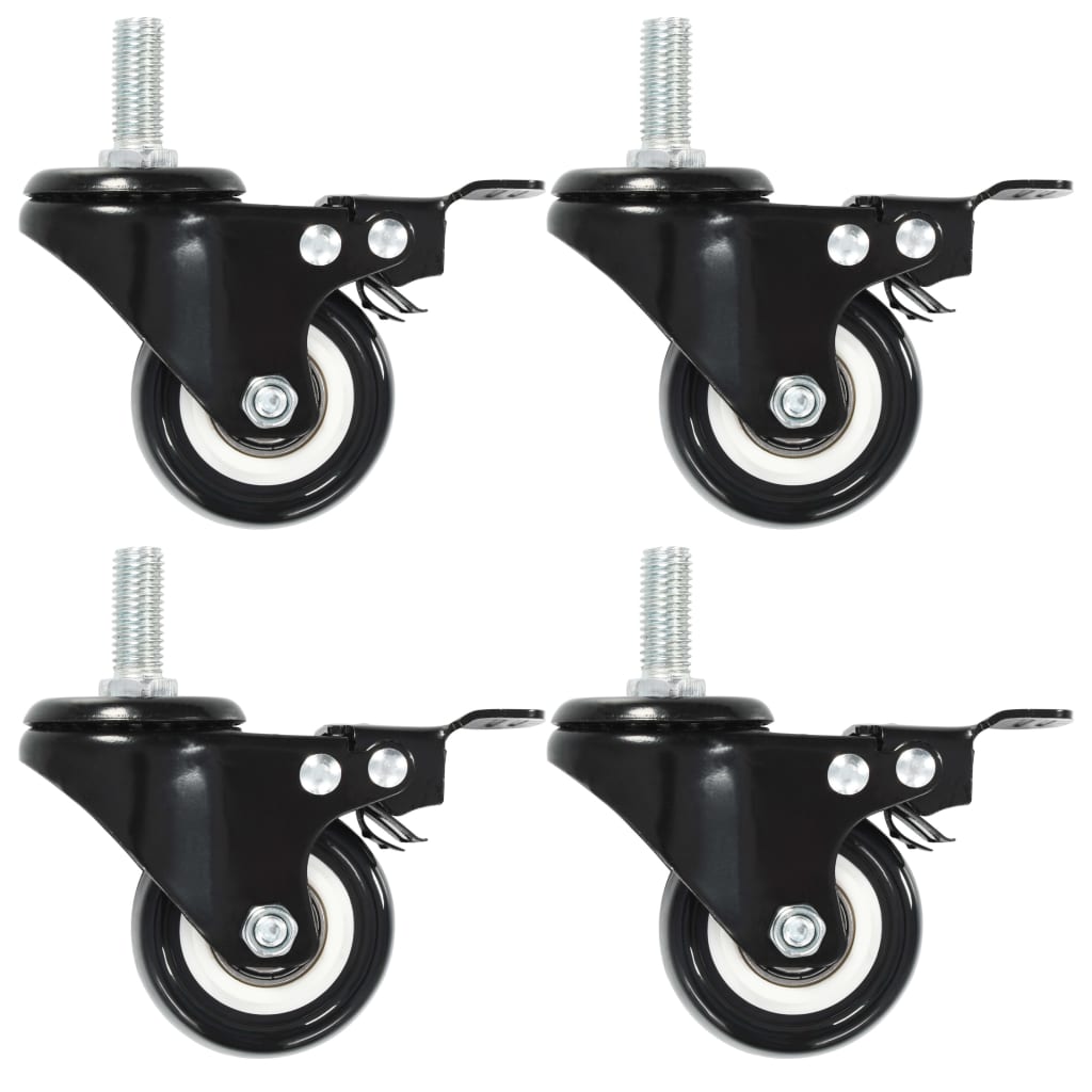 8 pcs Swivel Casters with Brakes 50 mm vidaXL