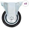 vidaXL fikseeritud rattad, 8 tk, 75 mm