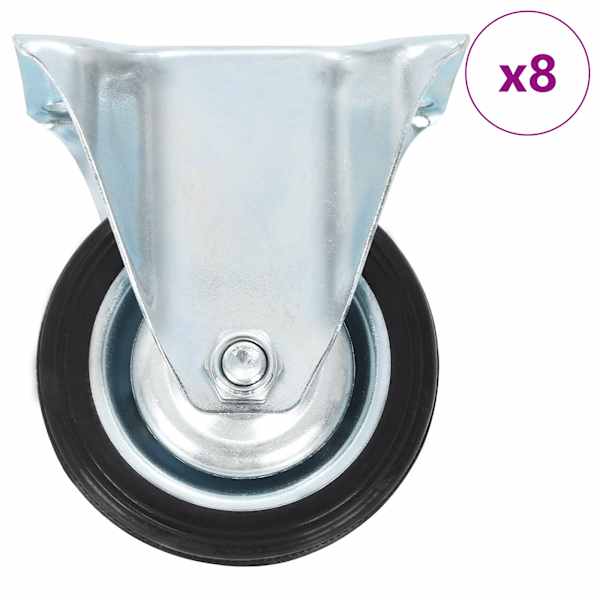 vidaXL fikseeritud rattad, 8 tk, 75 mm