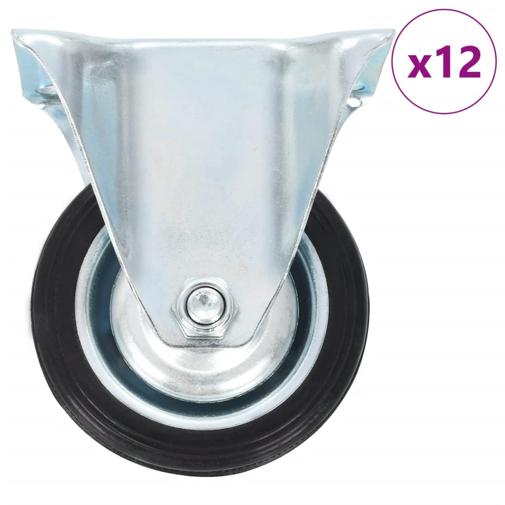 vidaXL 12 ks pevná kolečka 75 mm