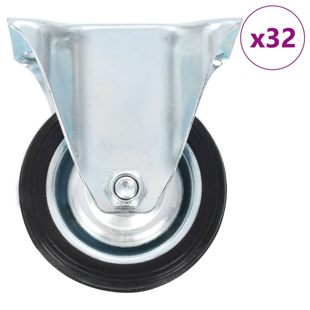 vidaXL Roți fixe, 32 buc., 75 mm