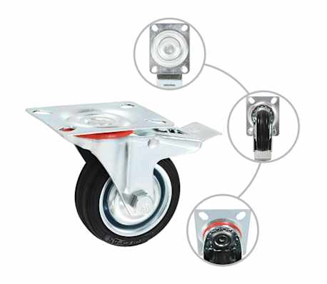 vidaXL Roți pivotante, 32 buc., 75 mm