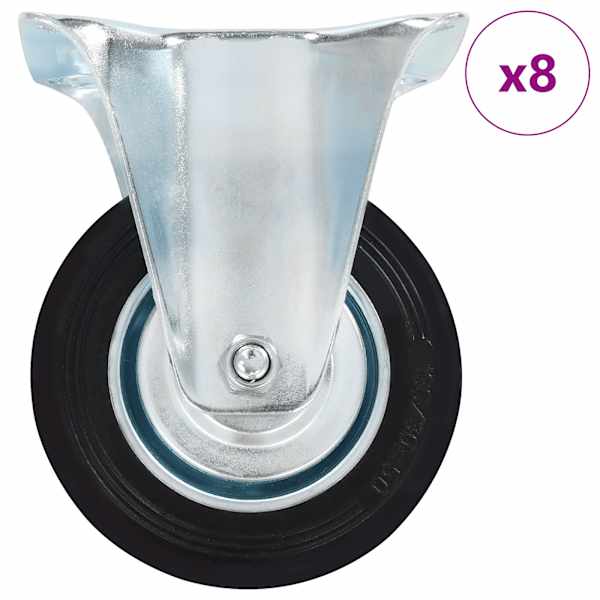 vidaXL fikseeritud m&ouml;&ouml;blirattad 8 tk, 100 mm