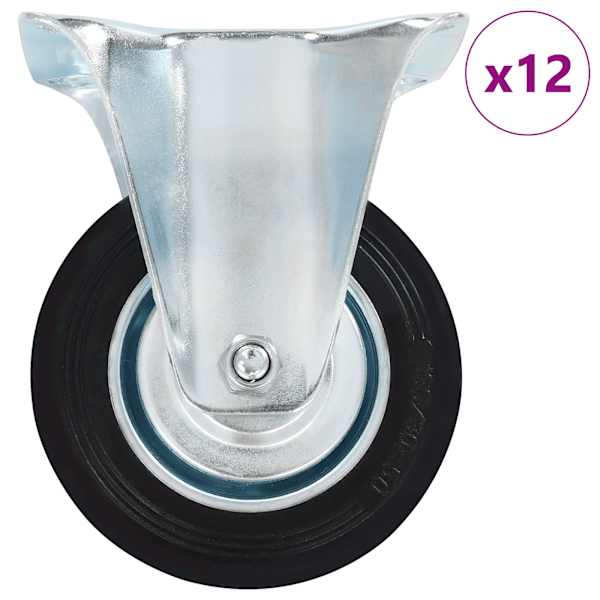 vidaXL fikseeritud m&ouml;&ouml;blirattad 12 tk, 100 mm