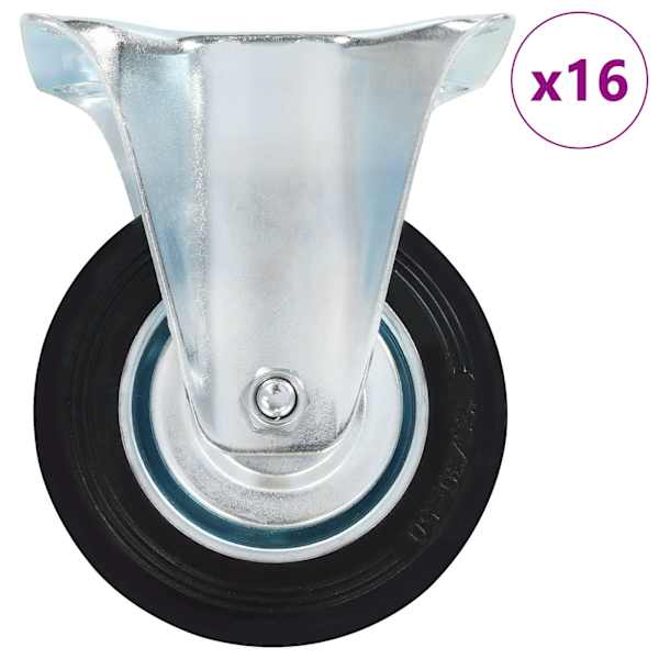 vidaXL fikseeritud m&ouml;&ouml;blirattad 16 tk, 100 mm