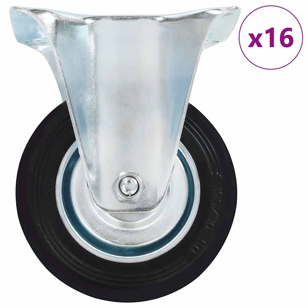 vidaXL 16 ks pevná kolečka 100 mm